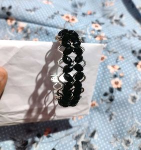 Elegant Black Beaded Bracelet