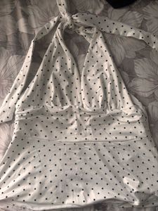 Chic Polka Dot Halter Top