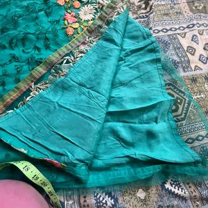 Beautiful Teal Kurta Set with Intricate Embroidery
