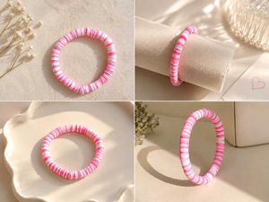 Cute Pink & White Beaded Bracelet