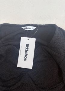 Littlebox Chic Black Textured Long Sleeve Top