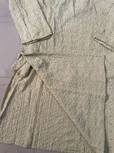 1 time used Men's Pale Yellow Kurta