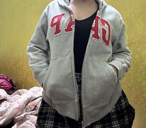GAP Hoodie - Grey with Red Logo