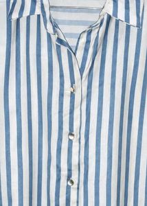 Blue &amp; White Striped Button-Up Shirt