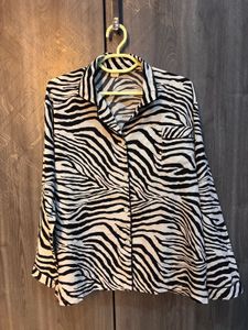Stylish Zebra Print Button-Up Top