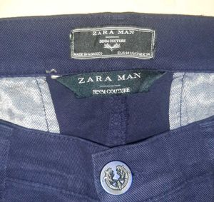 💎 ZARA Man Denim Couture Trousers - Blue