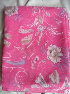Vibrant Pink Floral Saree