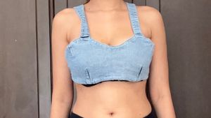 Vintage Wash Denim Bralette