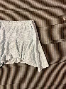 Light Blue Textured Skirt