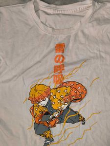 Crop Zenitsu White T Shirt