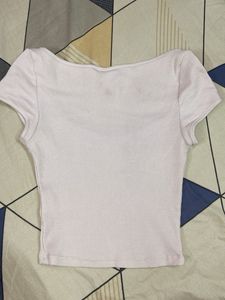 Ribbed V-Neck Crop Top