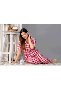 Cozy Red &amp; White Gingham Pajama Set