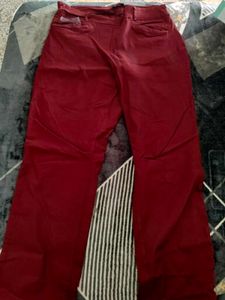 used beautiful maroon jeans