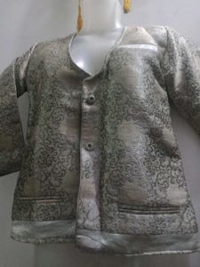 Patterned Blazer with Trim