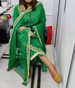 Stone Work Kurta Set With Heavy Dupatta