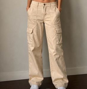 Women Khaki Cargo Pants