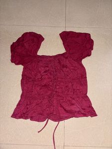 Burgundy Corset Top