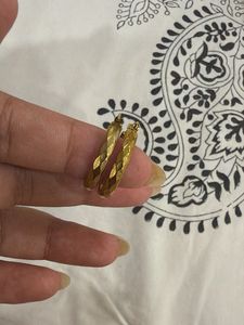 Hammered Gold Hoop Earrings