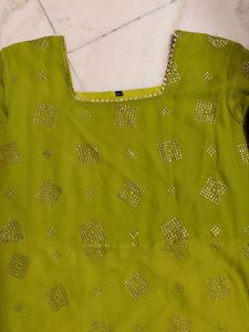 Beautiful Lime Green Kurta Set