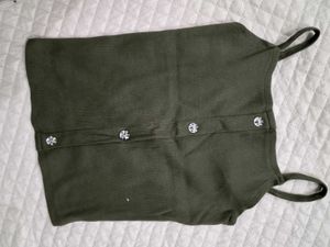olive green tight fit top for my girly pops