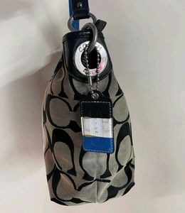 Y2K Coach Signature Striped Shoulder Bag