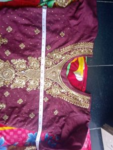 Maroon Kurta Set with Gold Embroidery