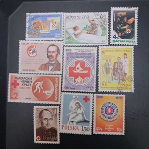 RED CROSS – Worldwide 10 Different Stamps