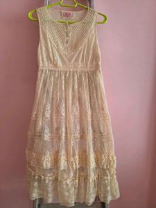 Vintage Lace Ruffle Dress