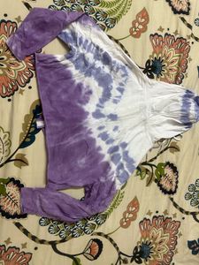 Nuon by Westside Purple Tie-Dye Zip-Up Hoodie