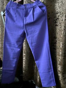 Purple High Waisted Trousers
