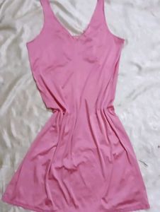 Satin Nightdress with Lace