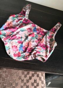 Floral Print Corset Top