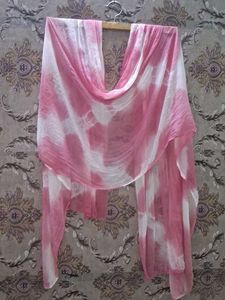 Pink & White Tie-Dye Dupatta of 1