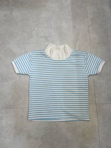 Striped Mock Neck Top