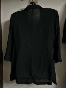 Classic Black Double-Breasted Blazer