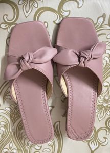 Cute Pink Bow Slide Sandals