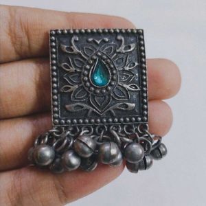 Ethnic Silver Jhumka Earrings