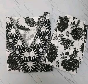 Floral Print Pajama Set