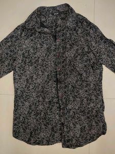 Women Quarter sleeves Black Floral shirt