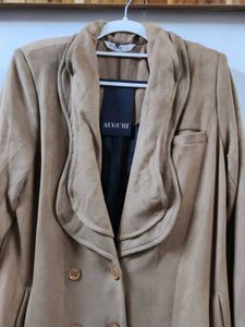Suede Blazer Jacket Set