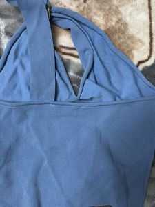 Blue Halter Top