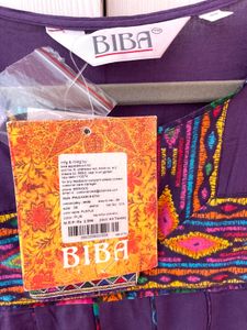 Biba Boho Embroidered Purple Kurti