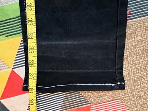 Black Denim Cargo Pants