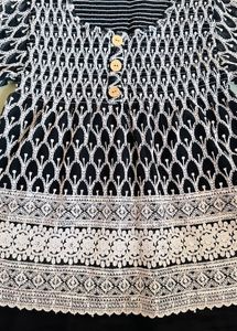 Girls Black &amp; White Patterned Top|No coins ❌