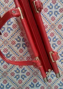 Red Metallic Finish Hand Bag