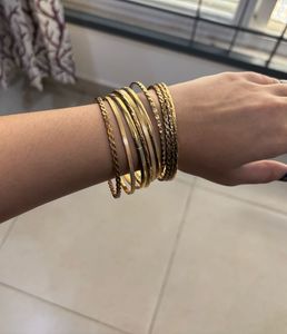 Savana Set of 10 anti tarnish Gold Tone Bracelets