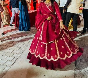 Elegant maroon Lehenga Choli Set
