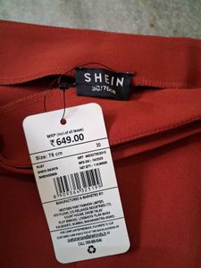 Shein Red Asymmetrical Skirt