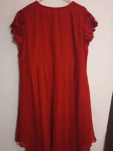 Elegant Red Embellished Top