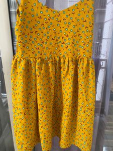 SHEIN Mustard Floral Dress
